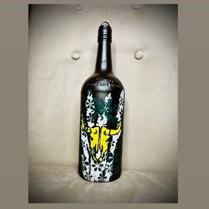 Hand Painted/Custom Long Hand Painted/Custom Long horn with Wheat and Flowers